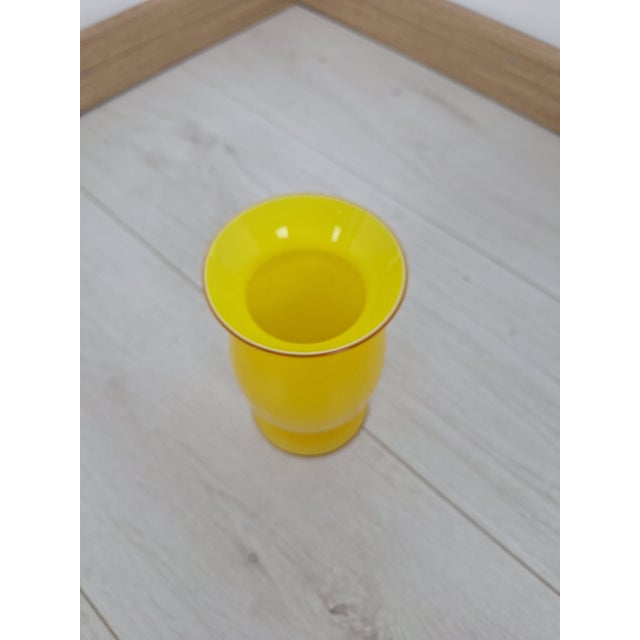 Yellow Glass Vase by Alessandro Mendini for Murano Venini, 1990s, in Very Good conditions. Designed 1990 to 1999 I have...