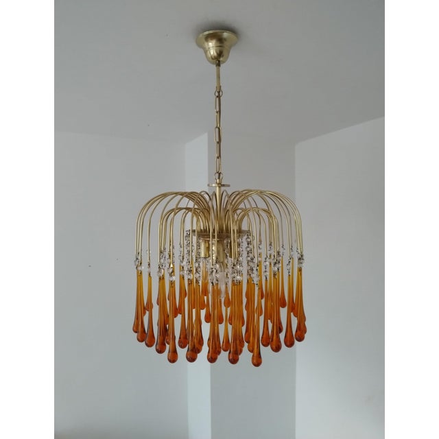 Murano Glass Teardrop Chandelier attributed to Paolo Venini, 1960s For Sale - Image 18 of 18