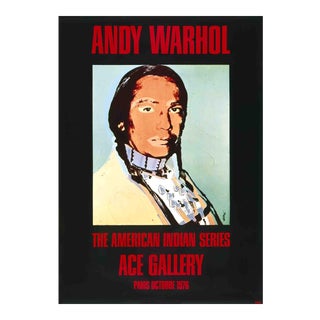 Andy Warhol, American Indian (Black), Offset Lithograph, 1976 For Sale