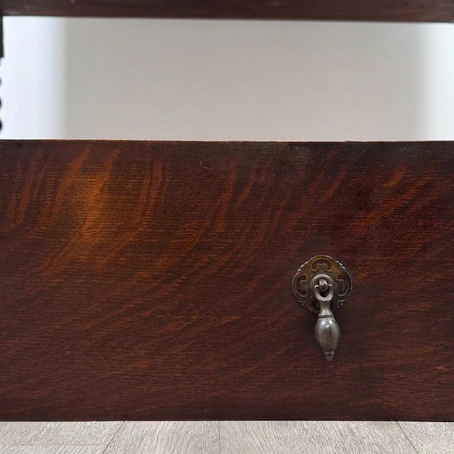 Antique Early 20th Century English Barley-Twist Oak Welsh Dresser For Sale - Image 12 of 13