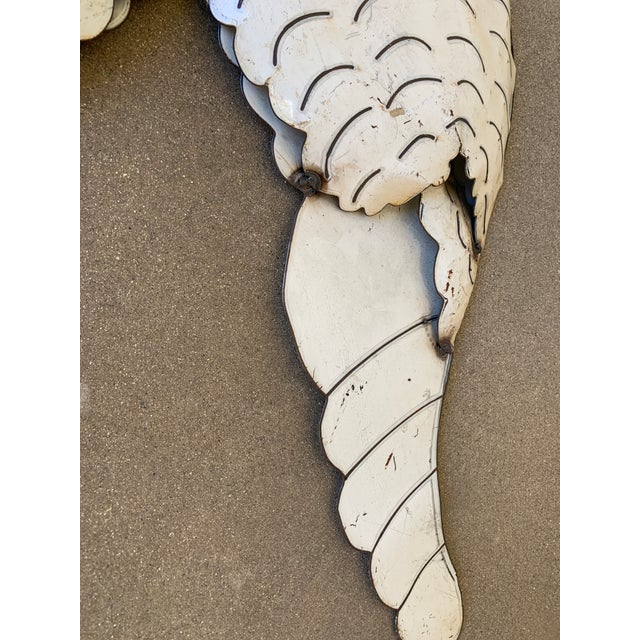 Contemporary Reclaimed Early 21st Century Metal Angel Wings Three Dimensional Wall Sculpture For Sale - Image 3 of 5