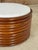 Mid-Century Modern Pair of Mid-20th Century Refinished Stacked Bent Rattan Ottomans in the Manner of Paul Frankl For Sale - Image 3 of 12