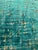Op Art Green Sheared Velvet-Blend Pillow With New Insert For Sale - Image 3 of 8