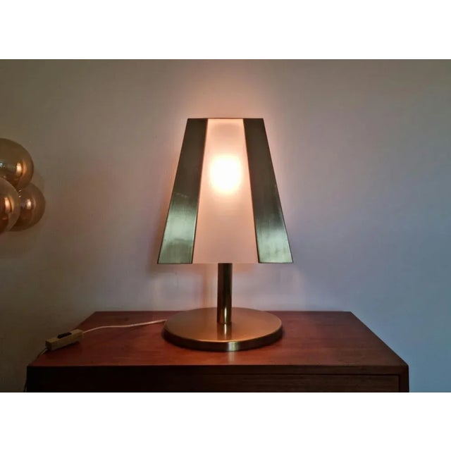 Large Mid-Century Brass Table Lamp, 1970s For Sale - Image 9 of 11