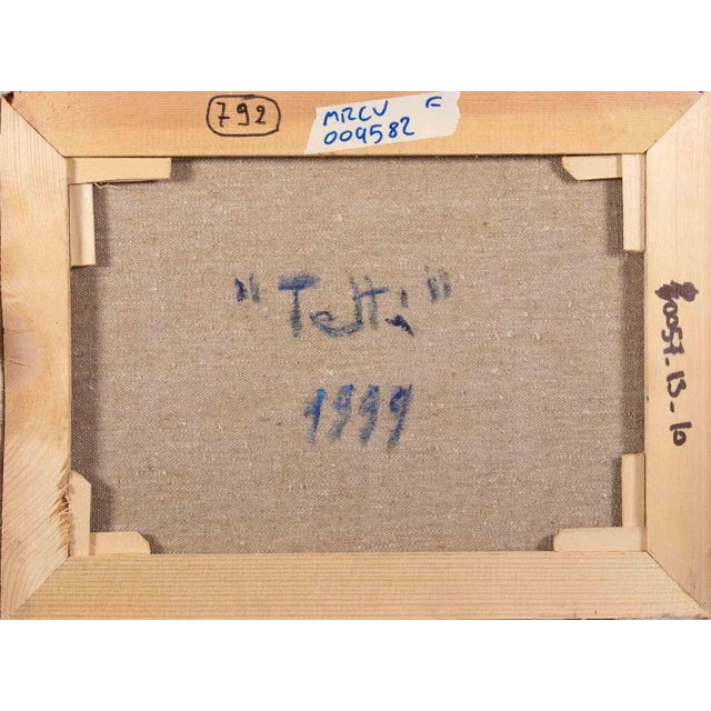 Pino Romanò, Roofs, Oil Painting, 1990s For Sale - Image 4 of 5