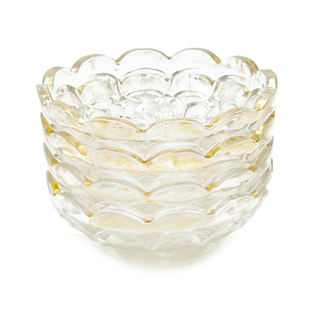 Vintage mid century set of 4 stunning ornate lead crystal bowls, hand cut and made in West Germany. To say this set is...