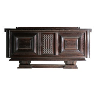 Art Deco Oak Sideboard in the style of Charles Dudouyt, France, 1930s For Sale