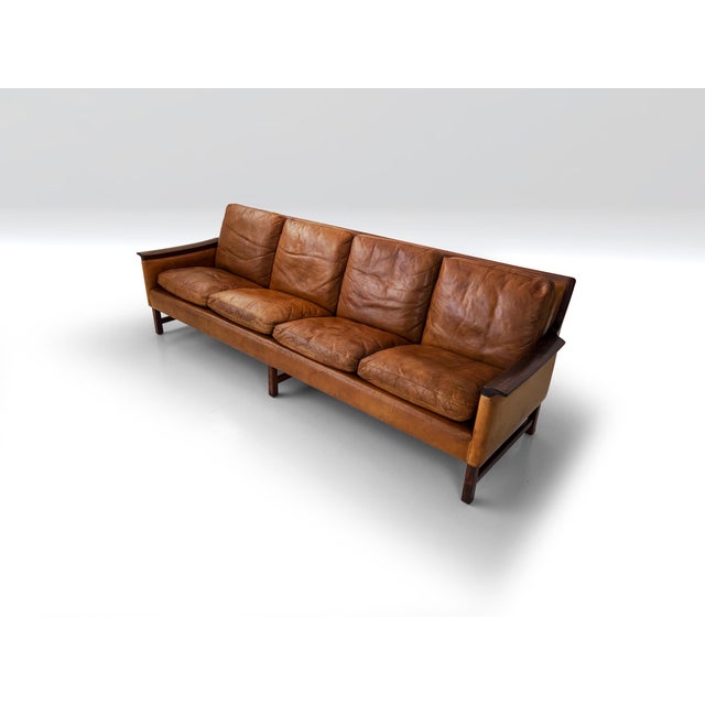 Mid-Century Modern Minerva 4-Seater Sofa by Torbjørn Afdal for Bruksbo, Norway, 1960 For Sale - Image 3 of 18