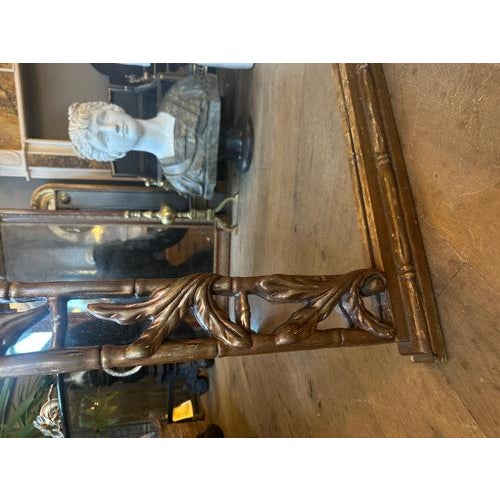 Vintage French Gold Giltwood and Faux Bamboo Mirror, 1920s For Sale - Image 4 of 10