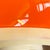 Ivory Mid-Century Modern Italian Pendant in Orange Glass and White Metal, 1970s For Sale - Image 8 of 16
