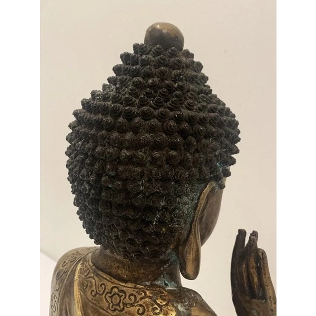 Mid 19th Century Bronze Hindu Buddha For Sale - Image 9 of 13