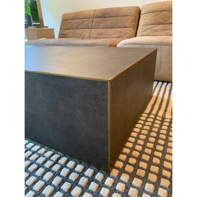 Restoration Hardware Shagreen Plinth Coffee Table Chairish