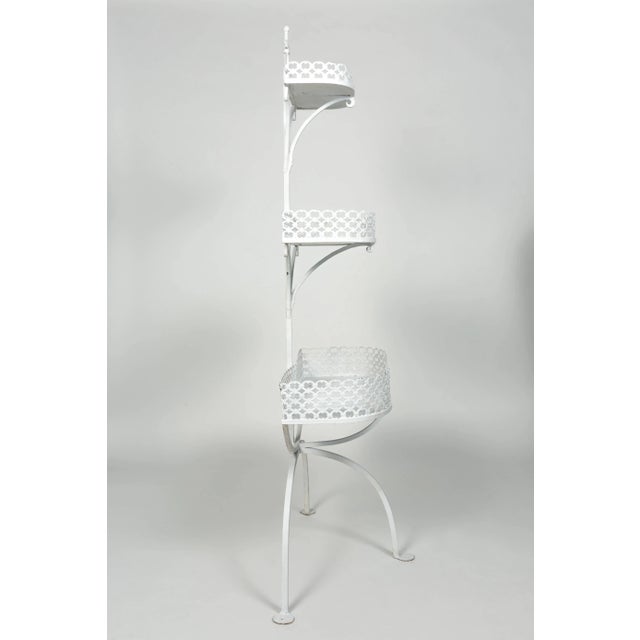 1950s wrought iron three-tier planter.