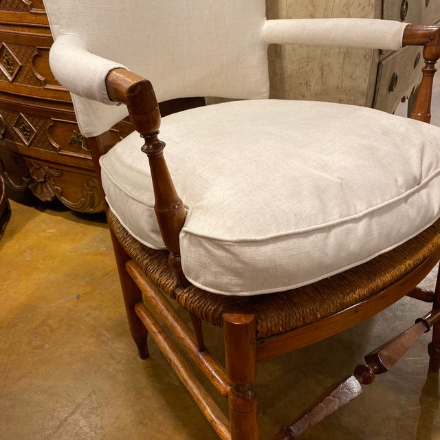 Country French Rush Seat Chairs a Pair Chairish