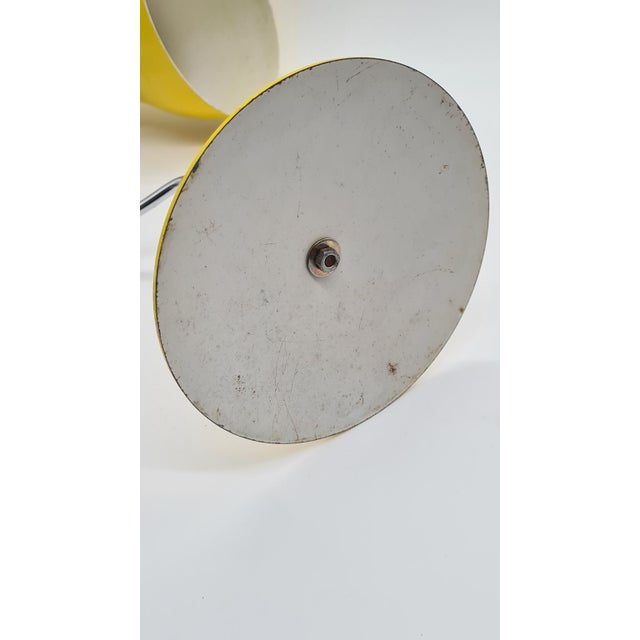 Desk Lamp in Yellow Metal and Chrome by J. Hůrka, Czechoslovakia, 1970s For Sale - Image 10 of 11