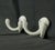 Ceramic Pair of Vintage European White Ceramic Wall Hooks For Sale - Image 7 of 12
