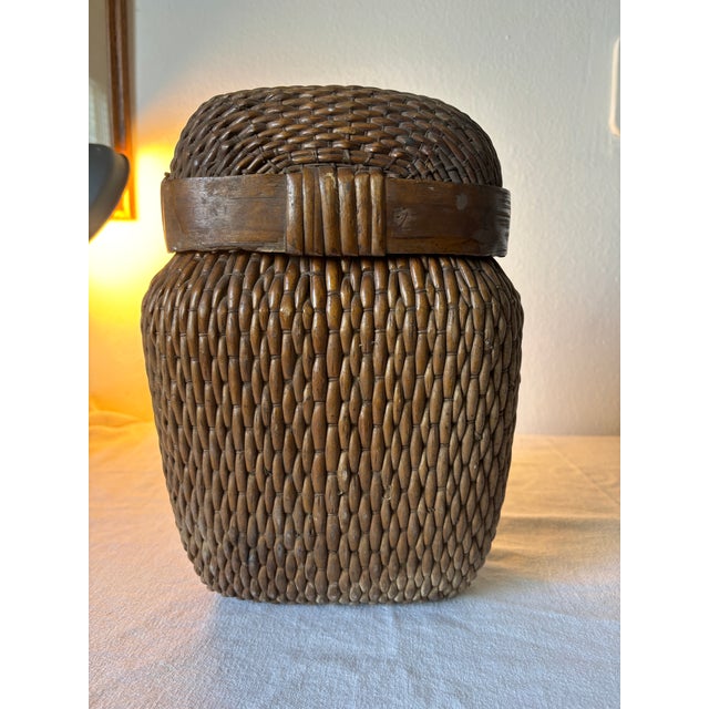 Antique Chinese Fishing Basket For Sale - Image 4 of 10