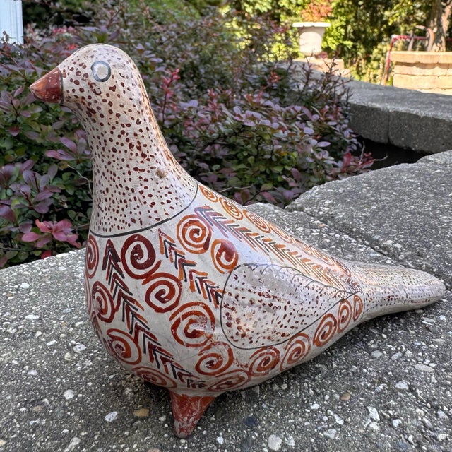 Vintage Tonala Bird Sculpture Signed by Amado Galván For Sale - Image 4 of 11