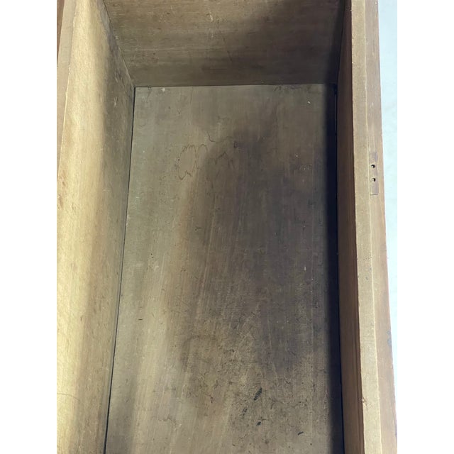 Wood Antique Chinese Red Painted Wooden Trunk For Sale - Image 7 of 12