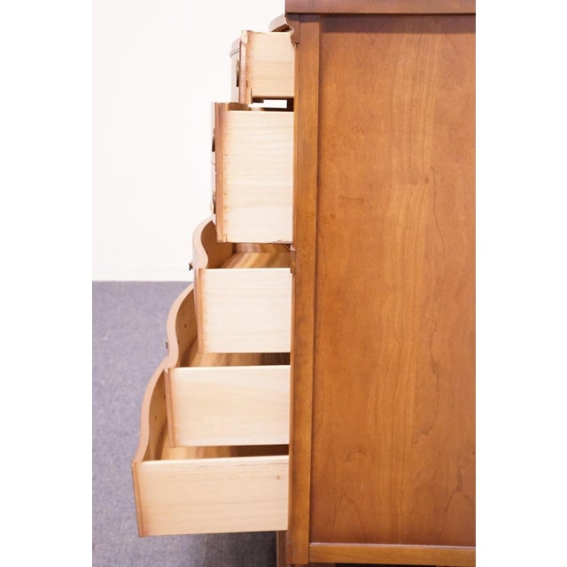 Brown Bassett Furniture Centura Collection Solid Cherry Traditional Neoclassical 38" Chest of Drawers 9-4132 For Sale - Image 8 of 14