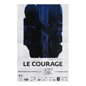 2020 Pierre Soulages Printemps Des Poètes Poster
