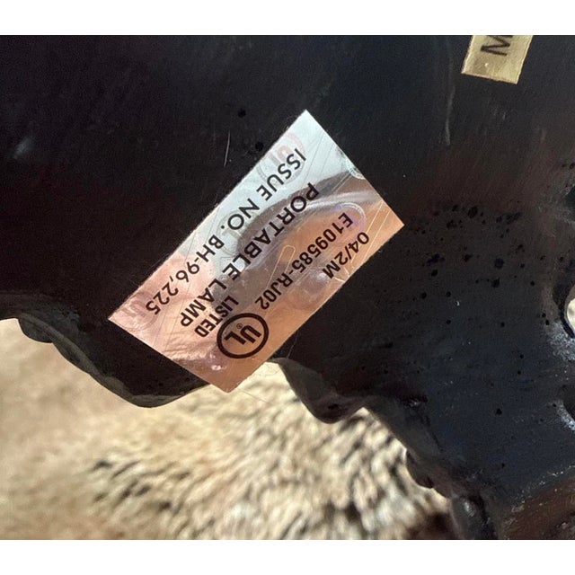 Bronze Vintage /Antique Cheyenne Company Art Nouveau Style Reproduction Lamp 19.5" Tall For Sale - Image 8 of 13