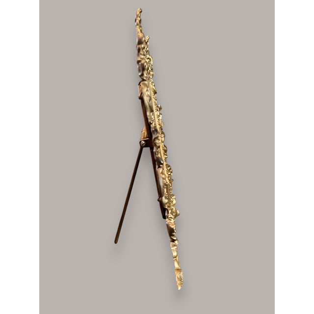 Antique Bradley & Hubbard Table Mirror-Art Nouveau Oak Leaf-Easel Frame-Vanity For Sale - Image 10 of 12