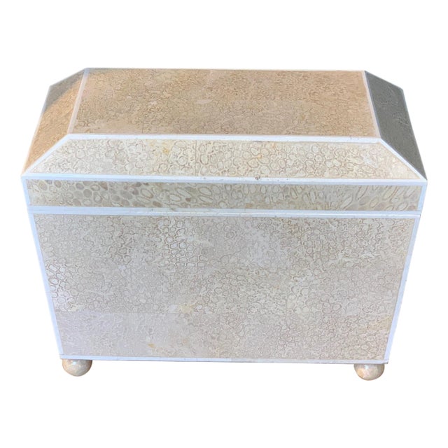 Lacquered Shell and Bone Tapered Sarcophagus Box, by Maitland- Smith For Sale