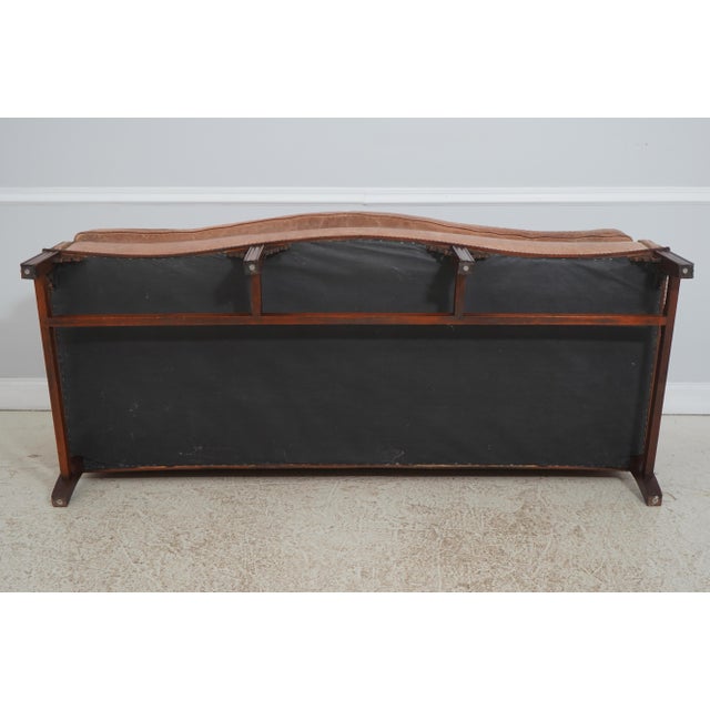Hickory Chair Co Camelback Leather Sofa For Sale - Image 18 of 18