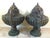 Metal Pair Antique Bronze Urn Garden Statues For Sale - Image 7 of 12