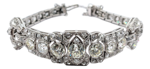 Antique Edwardian Art Deco Platinum Diamond Bracelet