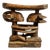 Antique Old Luba Twin African Tribal Headrest For Sale