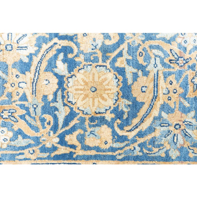 Textile Antique Persian Kirman Yellow Handmade Wool Rug For Sale - Image 7 of 10