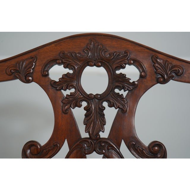 Set of 8 Henredon Chippendale Mahogany Dining Room Chairs For Sale - Image 12 of 18