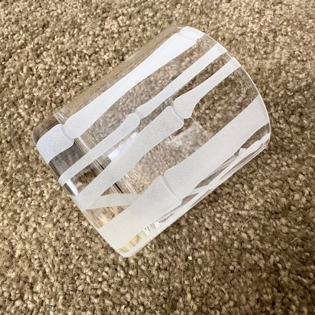 Set of 10 Dorothy Thorpe “Bamboo” Etched Lowball Glasses – Signed Dt For Sale In Raleigh - Image 6 of 6