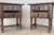 Spanish Oak Bedside Tables with Drawers and Iron Hardware, 1950s, Set of 2 For Sale - Image 4 of 11
