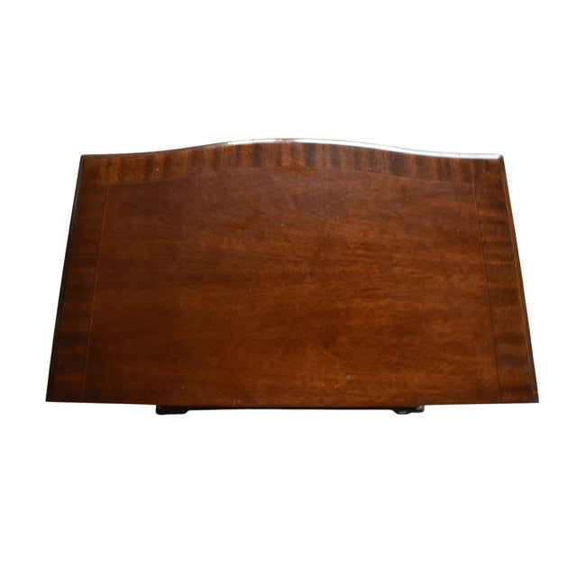 Pair of Drexel Heritage Heirloom Collection Georgian Style Mahogany Nightstands or Chests For Sale - Image 9 of 15