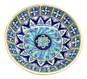 Italian Blue Cottura Ceramic Decorative Bowl