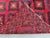 Hand-Knotted Crimson Red and Navy Blue Allover Geometric Wool Area Rug, 6'9" X 4'10" For Sale - Image 9 of 11