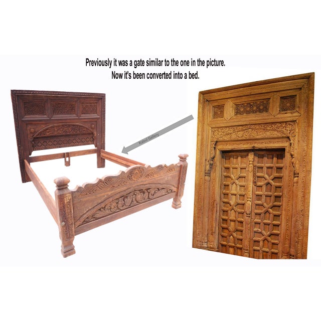 Vintage Double Bed, Swat-Tal, Pakistan For Sale - Image 16 of 17