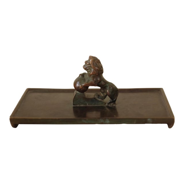 1930s Bronze Paper Weight by Gab For Sale