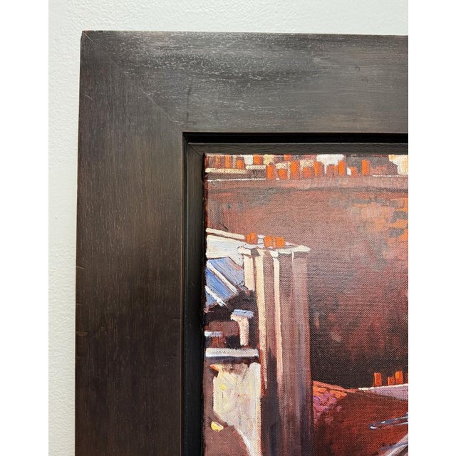 “Tuiles Et Zinc” by Philippe Vermeulen “Fifax” Original Oil on Canvas For Sale - Image 9 of 15