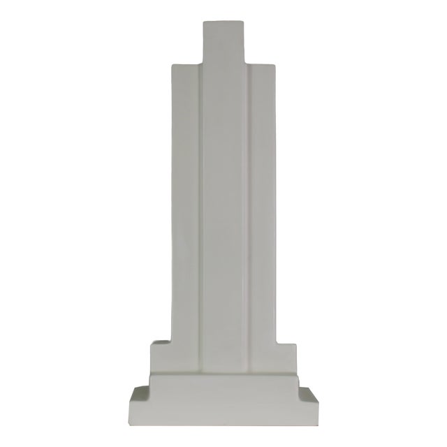 Vintage Y15 Vase in White Enameled Ceramic by Ettore Sottsass for Poltronova, 1970 For Sale