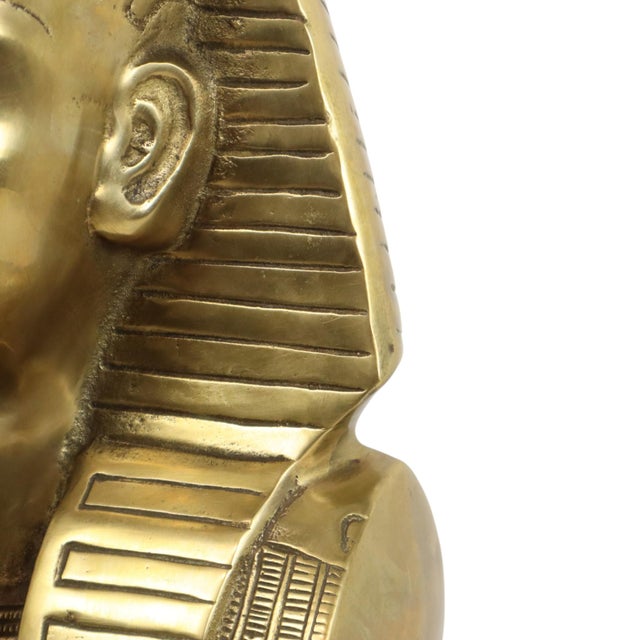 Vintage Hollywood Regency Brass Pharaoh Table Lamp, 1960s For Sale - Image 16 of 18