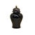 This elegant Shibata Japanese ginger jar features a striking black porcelain body with a high-gloss finish, providing a...