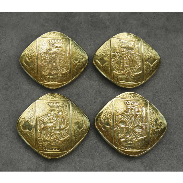 Max Le Verrier Art Deco Bronze Playing Card Trays – Set of Four Kings/Les Quatre Rois c.1930 A charming and highly...