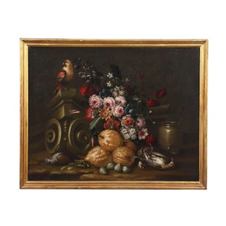 Still Life Painting, 17th-century, Italy, Oil on Canvas, Framed For Sale