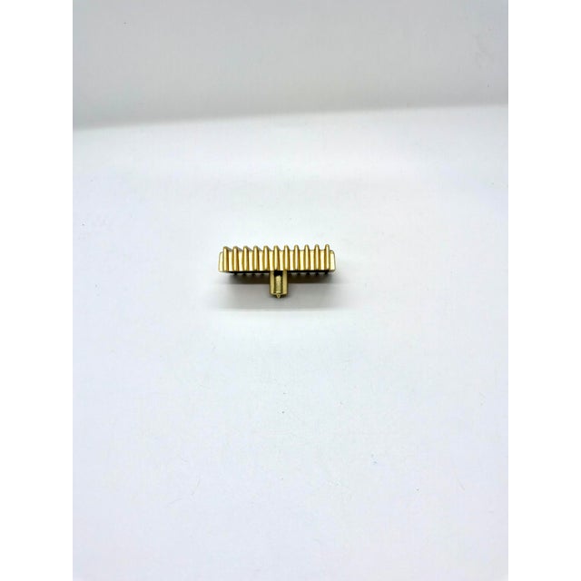 Thomasville Rectangle Knob Satin Brass. Modern Design.
