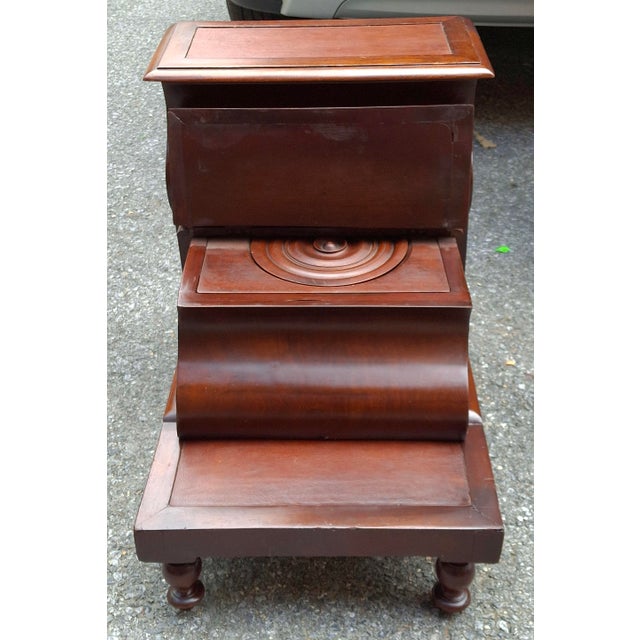 Regency Mahogany and Leather Inset Library / Bed Steps, Circa 1860s For Sale - Image 9 of 11