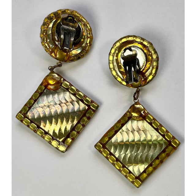 Contemporary 1980s Drop Earrings, a Pair For Sale - Image 3 of 3